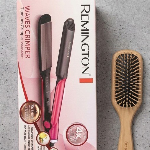 Remington Waves Crimper | Titanium Professional Hair Crimper | Argan Oil Ceramic Coating | 4X Heat Protection | 3X Shine | For Women